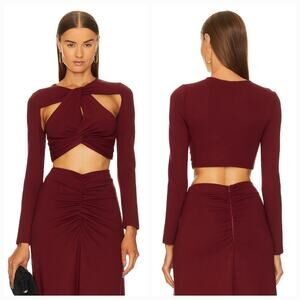 YAURA Abike Crop Top in Bordeaux